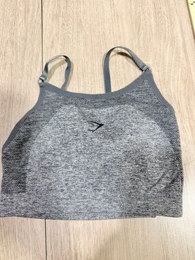 Gymshark Heather Gray Seamless Crop Sports Bra